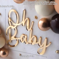 Nuevos Toppers De Cumpleaños Feliz En Acrílico Dorado Para Niñas Y Niños Decoración De Pastel Para Fiesta De Cumpleaños Regalo De Baño De Bebé - details 3