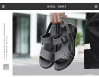 Sandalias De Verano Para Hombre PU Cuero Tacones Medios Antideslizantes Abierta Delante Zapatillas De Playa Cierre De Hebilla - details 22