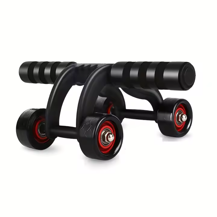 Rueda De Ejercicio Abdominal 1pc Con Cuatro Ruedas Para Estabilidad Equipo De Gimnasio Para El Hogar Fortalecimiento Del Core Y Acondicionamiento De Los Muslos - 1