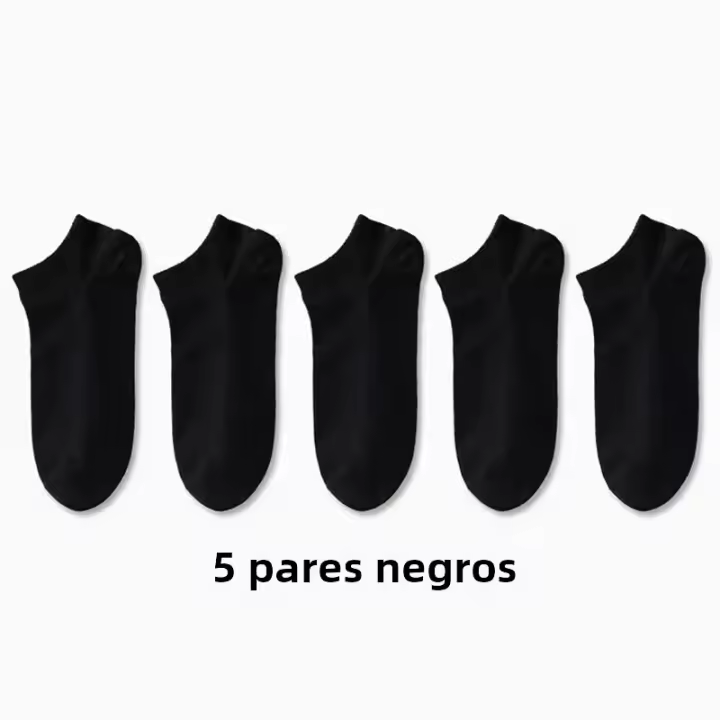 Calcetines De Tobillo Cómodos Y Transpirables Para Hombre Y Mujer Negros Blancos Grises Paquete De 5 O 10 Pares Para Primavera Verano - 1