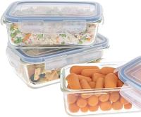 MAXHOME- QUTTIN Fiambreras vidrio rectangular y redonda, set de 5 recipientes de cristal para alimentos hermético, juego de recipientes de cristal apto para lavavajilla microondas congelador - details 2