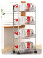 Carrito De Ruedas Multicapa Organizador De Alimentos Y Cosméticos Ecológico Para El Hogar Con 2/3/4 Niveles De Almacenamiento - details 8