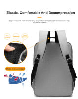Mochila Para Laptop De 15.6 Pulgadas Para Hombres Nylon Impermeable Con USB Bolsa Escolar Para Viajes Con Portátil Interior - details 9