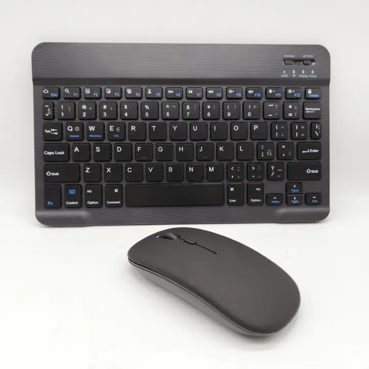 Teclado Bluetooth Español De 10 Pulgadas Con Ratón Libre Para iPad pro Air Mini Teclado Portátil Magnético Para Tablet Y PC Sin Frenos - 1