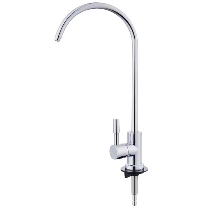 Grifo de Cocina con Caño Alto Giratorio 360° - Agua Fría Individual - Fácil Instalación - 1