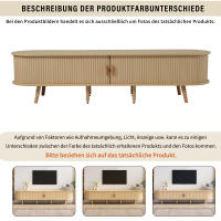 Muela TV Salón con Almacén + Mesa Redonda MDF Grano de Madera 2 cajas, capacidad de carga 30KG Dimensiones 175x40x42cm - details 1