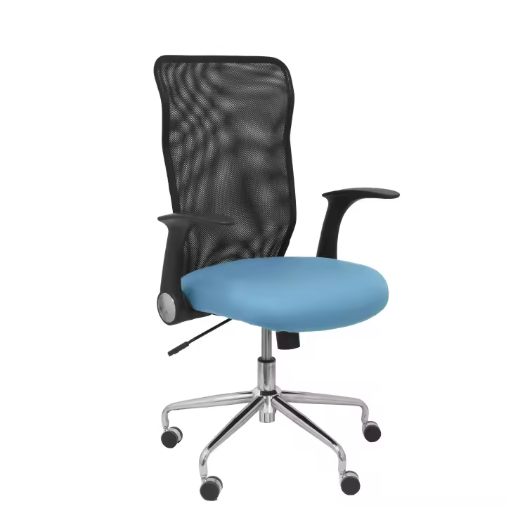 Piqueras Y Crespo Silla de Oficina Ergonómica con Respaldo de Malla Transpirable y Asiento Acolchado Regulable en Altura - 1