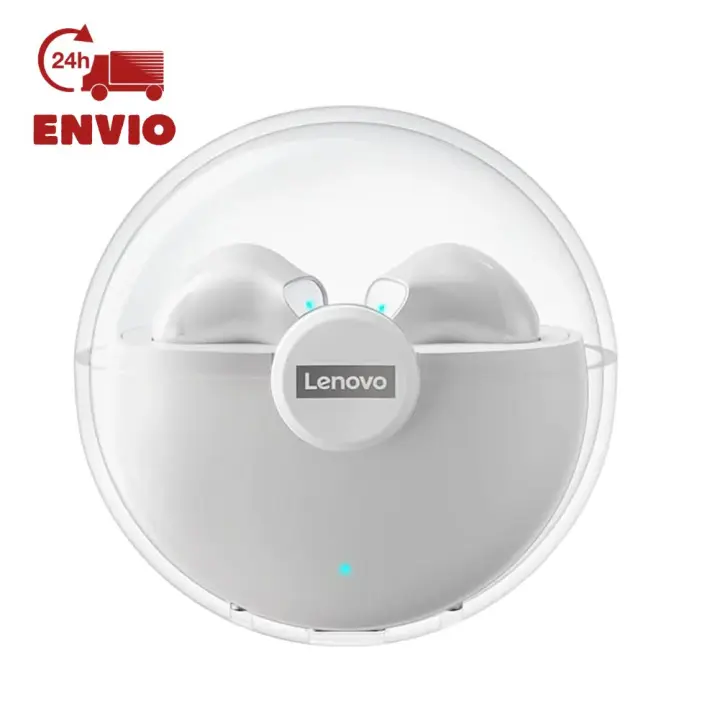 Lenovo LP80 TWS - Auriculares Inalámbricos con Bluetooth 5.0, Audio Estéreo de Alta Calidad, Resistencia al Agua IPX5, Reducción de Ruido ENC para Llamadas y Música, Diseño Cómodo y Duradero - 1