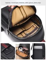 Bolsa De Hombro Para Hombre En Cuero Multi-funcional Deportiva Impermeable Para Correr Y Entrenar Bolsa Mensajera De Viaje Cruzable - details 10