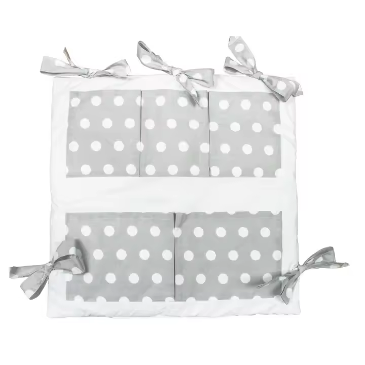 Vizaro - Organizador con Bolsillos para Cuna - Acolchado - 100% Algodón - Hecho UE, OekoTex - 1