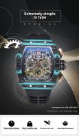 Reloj Deportivo De Nueva Generación Con Diseño Hueco Y Mecanismo Moderno Reloj De Cuarzo Con Tres Discos Pequeños Para Negocios - details 0