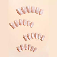 24pcs/set Uñas Postizas Cortas Cuadradas Con Diseño De Ojos De Gato Y Brillo En Colores Rosa Verde Morado Amarillo Y Nude Para Artículos De Belleza Y Uñas - details 5