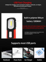 Linterna LED COB Magnética Recargable USB Luz De Trabajo Portátil Para Camping Y Reparación De Autos Lámpara De Emergencia Con Soporte - details 2