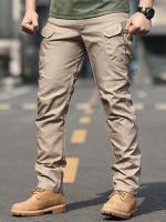 Pantalones Tácticos IX7 Para Hombre Algodón Elástico Militar Primavera Otoño Casual Trabajo Senderismo Entrenamiento - details 2