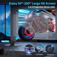 HY320mini Proyector 4K para Android - Enchufe UE, 720P Nativo, 280 Lúmenes ANSI, WiFi6, Pantalla Portátil con Calidad de Cine y Control Remoto - details 6