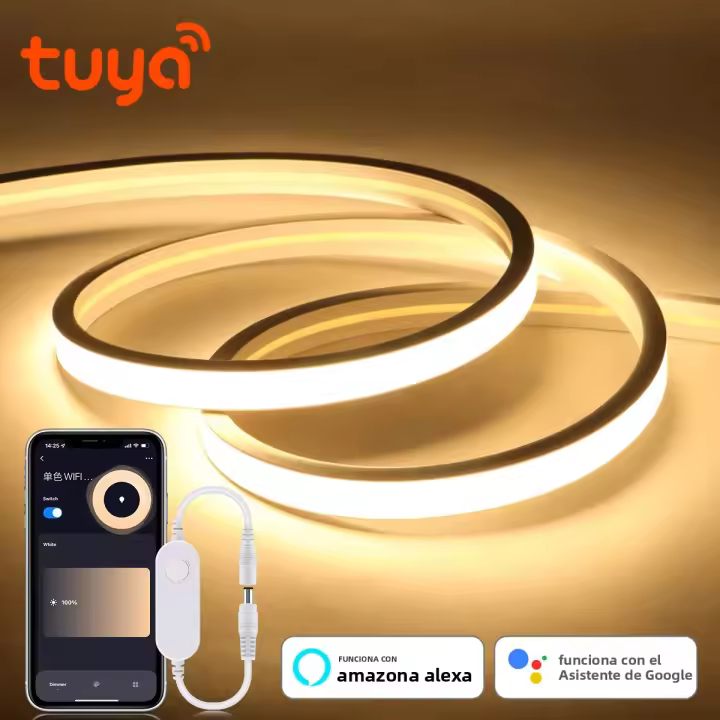 Tira De LED COB Neon Inteligente WiFi Tuya 10M 320leds/M Tubo De Gel De Silicio Luces De Pared Para Dormitorio Cocina Armario Iluminación - 1