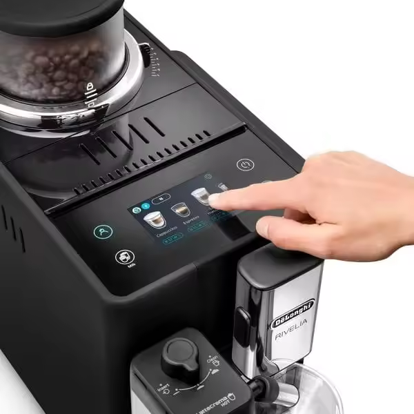 Cafetera Cafetera superautomática RIVELIA 19 bar DELONGHI EXAM440.55.B  | con Molinillo, (Ref.0132215472), Negro carbón - 1
