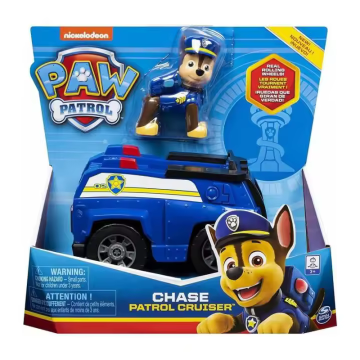 Spin Master - Patrulla Canina Vehículo Coche Policía con Figura Chase Paw Patrol - Auténticos Detalles - 1