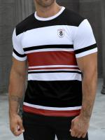 Camiseta De Hombre Con Diseño Rayado Corta Transpirable Secado Rápido Cómoda Casual Para Calle Verano Talla Única Color Único - details 6