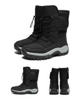 Botas De Tobillo Para Mujer Invierno Botas De Nieve Al Aire Libre Botas De Camuflaje Con Pluma Gruesa Botas De Senderismo Con Plataforma Botas De Tacón Bajo Material De Suela De Goma Talla Verdadera - details 17