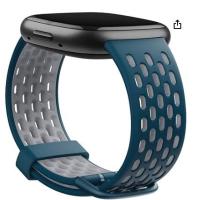 Correa Oficial Unisex para Fitbit Versa 3 y Sense - Hecha de Silicona Deportiva, Ideal para Actividades  y Entrenamiento - details 1