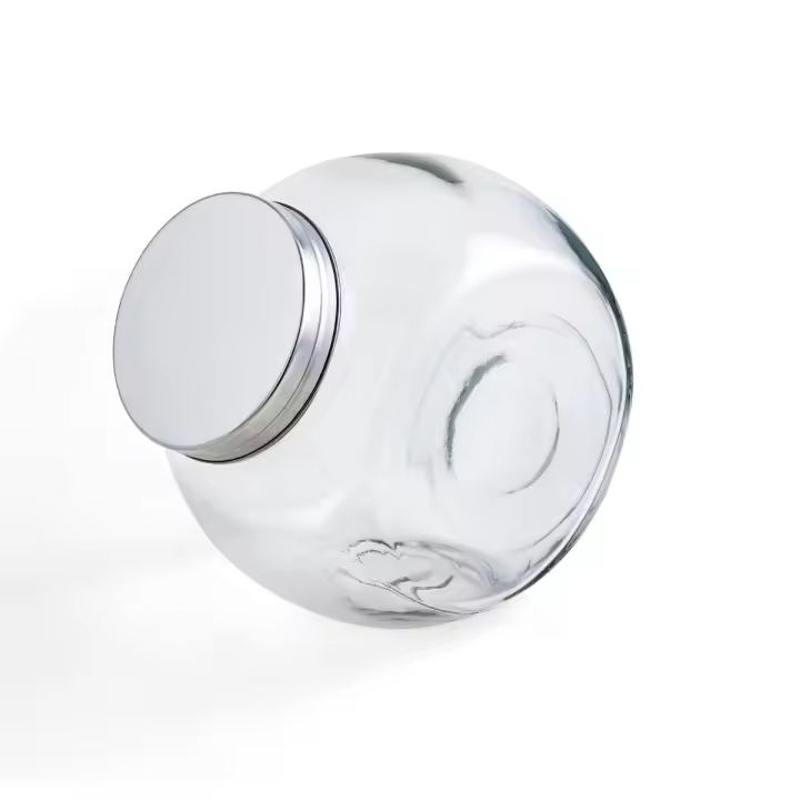 QUID RENOVA Tarro Vidrio Tape Metal 2,1L Transparente  Tape cierre rosca Reciclable - 1
