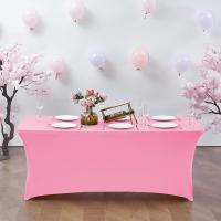 Funda De Mesa Elástica De Spandex Para 6FT/4FT Universal Ajustable Para Fiestas Banquetes Bodas Y Eventos Resistente Al Aceite Estilo Sólido - details 7