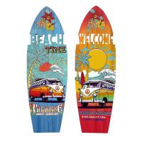 CAPRILO REGALOS & DECORACIÓN Set de 2 Adornos Pared Decorativos "Welcom Beach- Tablas  Surf". Cuadros y Apliques. Muebles Auxiliares. Decoración Hogar. Verano. Regalos Originales. 20 x 1 x 60 cm. - details 0