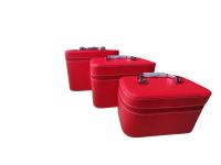 Triple Neceser con espejo Maquillaje Portátil mujer Organizador bolsa de maquillaje para cosméticos de gran capacidad - details 3