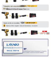 LYUWO12V Destornillador Eléctrico Recargable Sin Cable 3/8-inch Batería De Litio Para Soldadura Y Herramientas De Jardín - details 16