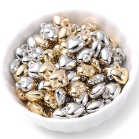 iYOE 50pcs Cuentas De Espaciador De Corazón Dorado 6-18mm Para Crear Pulseras Pendientes Collares Joyería DIY Material Plástico - details 2