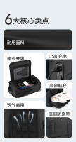 Mochila para exteriores tipo caja abierta, sencilla, transpirable, con doble hombro, gran capacidad, para hombre, con compartimento para zapatos independiente por USB. - details 3