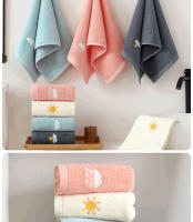 Toalla De Baño De Algodón Suave Y Absorbente Con Patrón Bordado Para Parejas Toalla De Rostro Rectangular Máquina Lavable - details 5