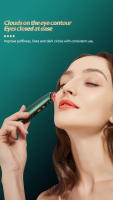 Instrumento de belleza para ojos, instrumento de introducción de instrumentos de belleza para ojos, masajeador de ojos con microcorriente, lápiz para ojos de belleza para levantamiento en el hogar, verde oscuro para la cara - details 12