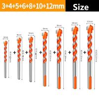 Juego De Brocas De Impacto De Carburo Para Mosaico De Vidrio Cerámica Concreto Ladrillo Herramientas De Perforación Triangular 3-12mm - details 2