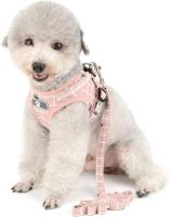 Arnés y Correa para Perros Pequeños Sin Neumáticos Ajustable Chihuahua Reflectante Pink L - details 4