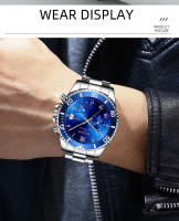 Reloj De Pulsera De Moda NOTIONR Para Hombre Deportivo Con Calendario Lujo Acero Inoxidable Cuarzo Relajado Luminoso Casual - details 7
