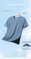 Camiseta De Correr Para Hombre Transpirable Elástica Verano Top De Gimnasio Fitness Corta Deporte Gris Azul Negro Blanco Tallas M-5XL - details 0
