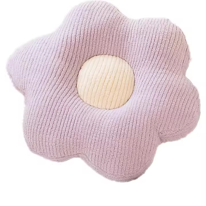 Cojines florales, cojines de suelo, decoración de habitación y cojines de felpa para sofá de dormitorio (morado, 45 x 45 cm) - 1
