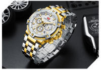 Reloj De Pulsera De Cuarzo MINI FOCUS Para Hombre Con Cronógrafo Y Manos Luminosas Acero Inoxidable Bisel Redondo Resistente Al Agua - details 26