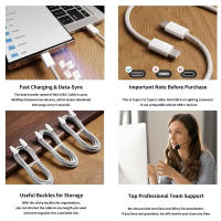 Cable De Carga Rápida PD 60W USB C Para Apple iPhone 15 pro Max 15 pro 15 Puls Con Datos Tejido Accesorios De Cable De Teléfono Móvil - details 5