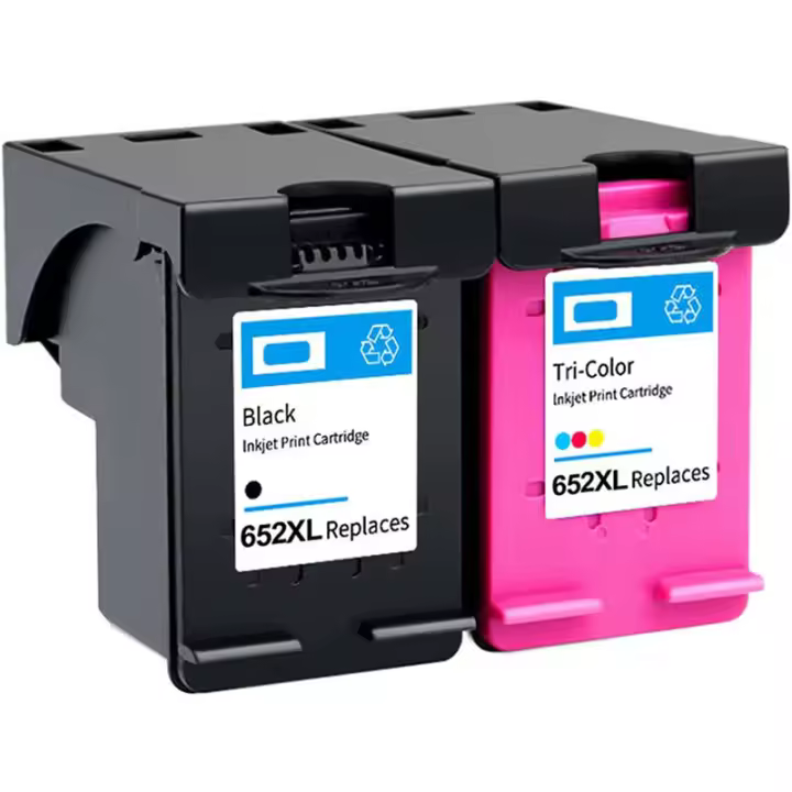 HP 652XL Pack 2 tinteiro Compatible 652XL (F6V25AE F6V24AE) negro y Tricolor - 1