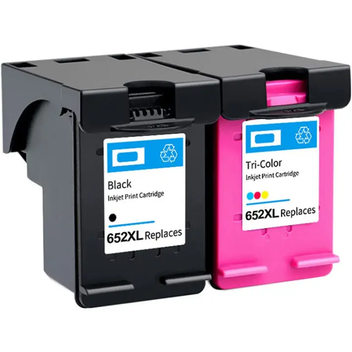 HP 652XL Pack 2 tinteiro Compatible 652XL (F6V25AE F6V24AE) negro y Tricolor - 1