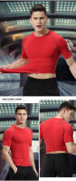 Camiseta De Compresión Para Hombre Fitness Running Deporte Acuático Secado Rápido Camiseta Deportiva Casual Manga Corta Primavera Verano - details 2