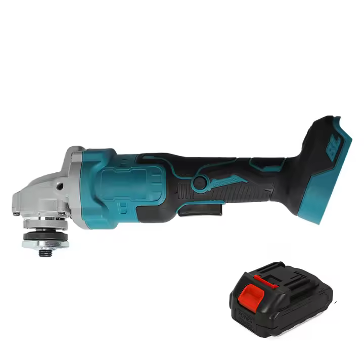 Amoladora angular sin escobillas de 125 mm, herramienta eléctrica inalámbrica de corte manual, herramienta eléctrica de corte portátil, recargable,lijadora y pulidora para batería Makita de 18 V. - 1