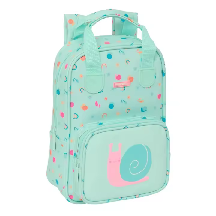 Mochila Infantil Con Asas Facil Limpieza Safta Preescolar "Caracol" 20X28X8Cm (642457765) - 1