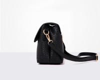 Bolso De Hombro Negro Para Mujer De Cuero PU Color Sólido Bolso Cruzado Mensajero Monedero Mano Bolsos De Moda - details 13