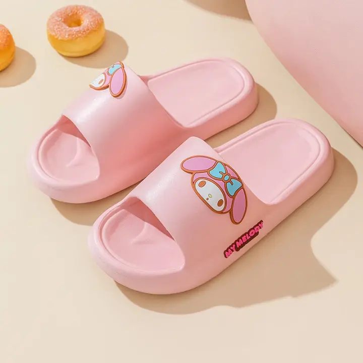Sanrio Kawaii Zapatillas De Verano Para Niños Anime Kuromi Cinnamoroll Antideslizantes Para Interior Regalo Para Niñas Zapatos Planos De EVA Cómodos Para Todas Las Estaciones - 1