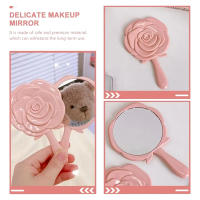 Espejo De Mano De Vainilla 3D Estéreo Retro En Forma De Rosa Para Maquillaje Espejo Compacto Regalo De Cumpleaños Para Niñas - details 7