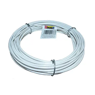Wurko Alambre Forrado Blanco Rollo 25M - Ideal para Tendederos - 1